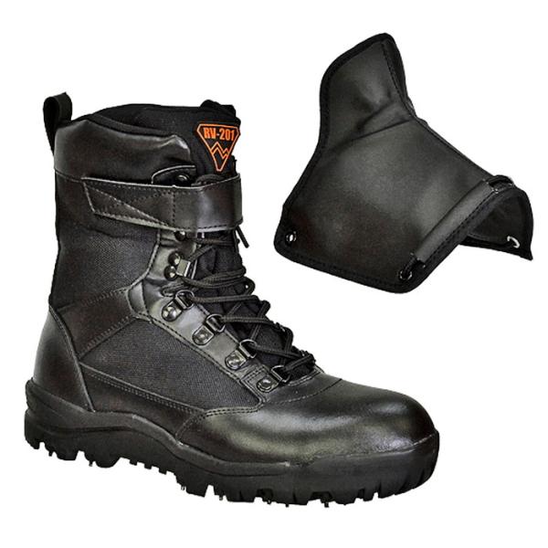 山林スパイクブーツ 鉄芯入り 甲ガード付 黒 26.5cm 取寄品 荘快堂 RV-201G