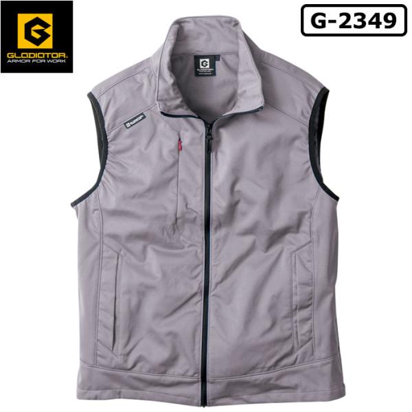 防風ストレッチベスト グレー 3L 取寄品 コーコス G-2349