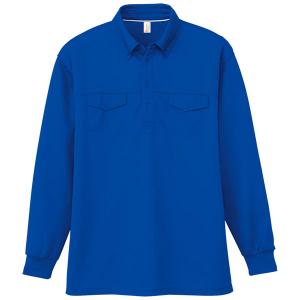 消臭吸汗速乾長袖BDポロシャツ レアルブルー S コーコス AS-558の商品画像