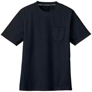 吸汗速乾半袖Tシャツ (ポケットあり) ブラック 3L コーコス AS-657の商品画像
