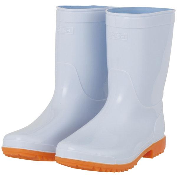 PVC長靴 ショートタイプ ホワイト 25.0cm ※取寄品 コーコス HB-865
