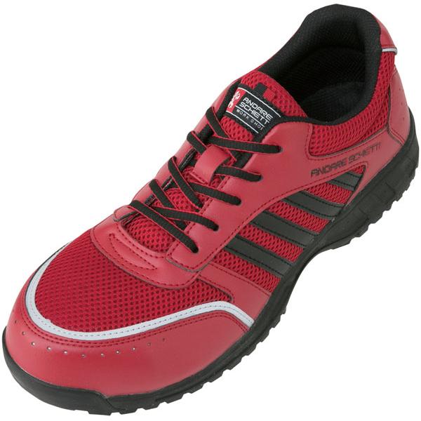 セーフティースニーカー レッド 23.5cm ※取寄品 コーコス A-44000