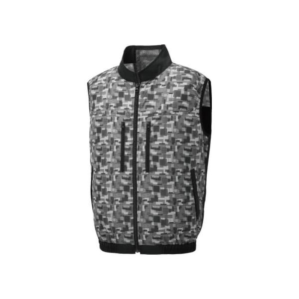 空調風神服 ベスト ブロックグレー Lサイズ ※服地のみ 取寄品 サンエス KF92302