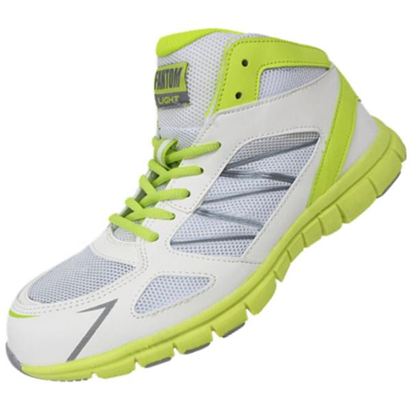 ミッドカット安全スニーカー ファントムライト ホワイト FL-553 24.5cm ※取寄品 弘進ゴ...