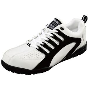 安全靴 ローカットノンメッシュ・セフティシューズ 超軽量 24.0cm ホワイト ジーベック 854...