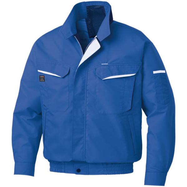 空調風神服 ※服地のみ ファンネット付き長袖ブルゾン 風神ベスト用 ブルー L サンエス KF904...