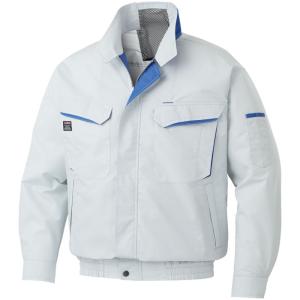 空調風神服 ※服地のみ 新仕様フルハーネス用長袖ブルゾン シルバー M