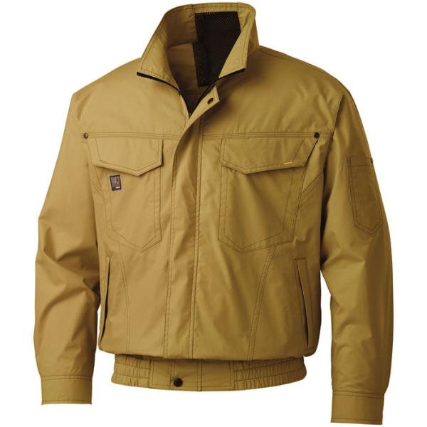 空調風神服 ※服地のみ ファンネット付き長袖ブルゾン 長袖ブルゾン キャメル L サンエス KF91...