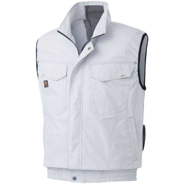 空調風神服 ※服地のみ ベスト シルバー 5Lサイズ 取寄品 サンエス KF91490-6-5L