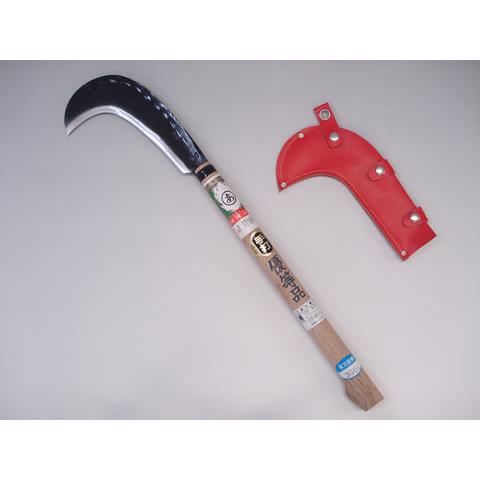 手打 登鎌(両刃) 80匁(300g) 革サック付