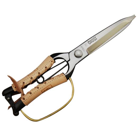 片手刈込鋏 ガード付金止 本革巻 みきかじや村 TS132