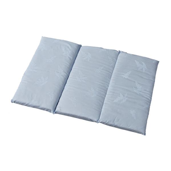 素肌呼吸ワンニャンベッドお部屋用2 シングルマット3枚折 ブルー 取寄品 新潟センチュリー arde...