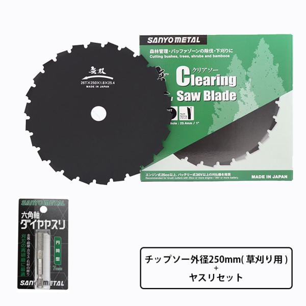 無双 クリアソー 26Tx250mm(0341)＆六角軸ダイヤヤスリ(0772)セット品 三陽金属 ...