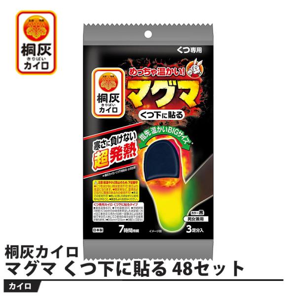 桐灰カイロ マグマ くつ下に貼る 3足分 48セット 取寄品 小林製薬