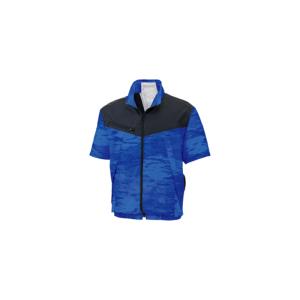 空調風神服 半袖ブルゾン ※服地のみ グラフィックブルー 3Lサイズ サンエス KF92160の商品画像
