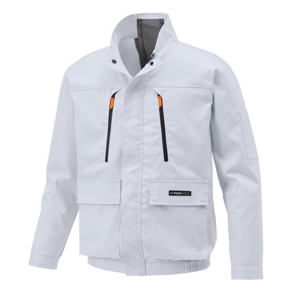 空調風神服 長袖ブルゾン ※服地のみ シルバー 5Lサイズ 取寄品 サンエス KF92191