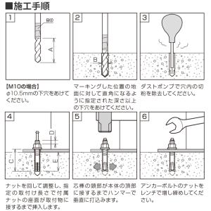 打込式アンカー M10 (4本入り) メーカー...の詳細画像2