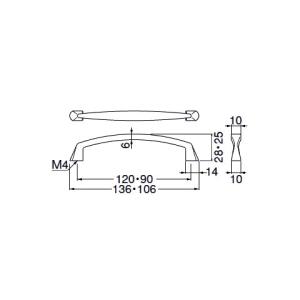マイセンハンドル 90mm ホワイト 1本価格...の詳細画像1