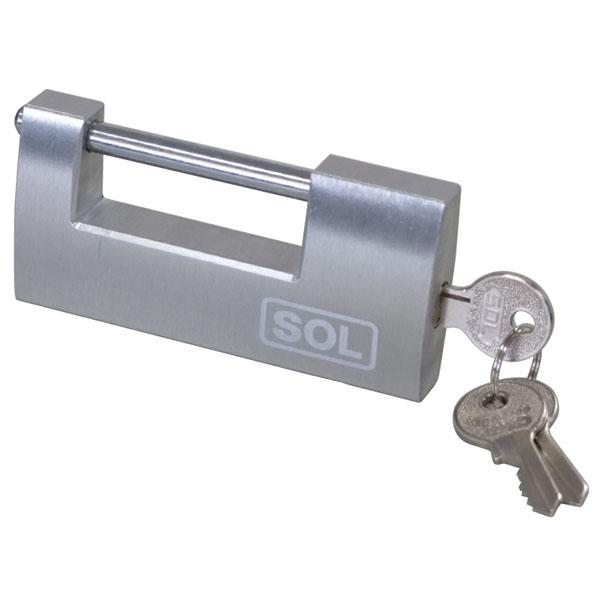 SOL アルミ倉庫錠 普通品 全長100mm 取寄品 SOL HARD No.5700-100