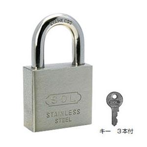 シリンダー南京錠(オールステンロック)【同一鍵】40mm(1箱・6個価格) SOL HARD NO....