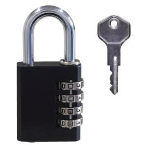 BIG 番号設定キー付チェンジロック40 (ダイカスト黒塗装) 10個価格 ※取寄品 SOL HAR...