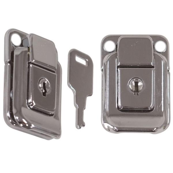 角型 パッチン錠 鍵付き クロームメッキ 取寄品 SOL HARD No.1030K-45