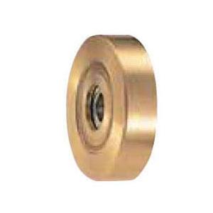 440Cベアリング入 真鍮戸車 車のみ(50mm・平型) ヨコヅナ 1153