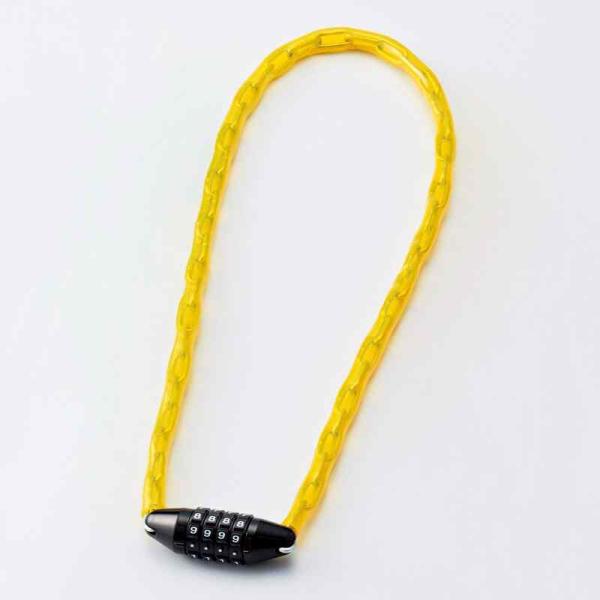 チェーンロック(ダイヤル錠タイプ) 黄 CD-100Y 全長1000mm フリーダイヤル 取寄品 日...