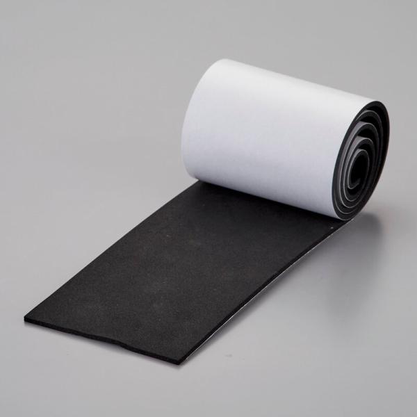 ゴムスポンジ(粘着テープ付き) スポンジテープ1003 100×1000×3mm 取寄品 日本緑十字...