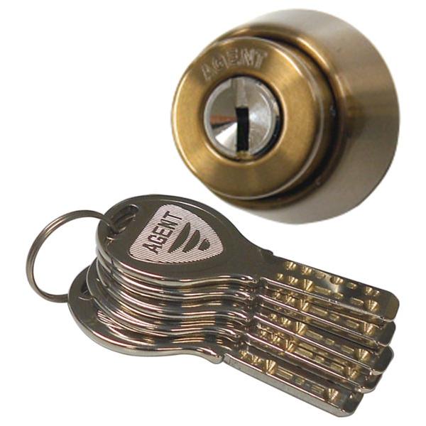 ディンプルキーMIWA取替シリンダー ブロンズ 扉厚33〜42 鍵5本付 ※取寄品 大黒製作所 LS...