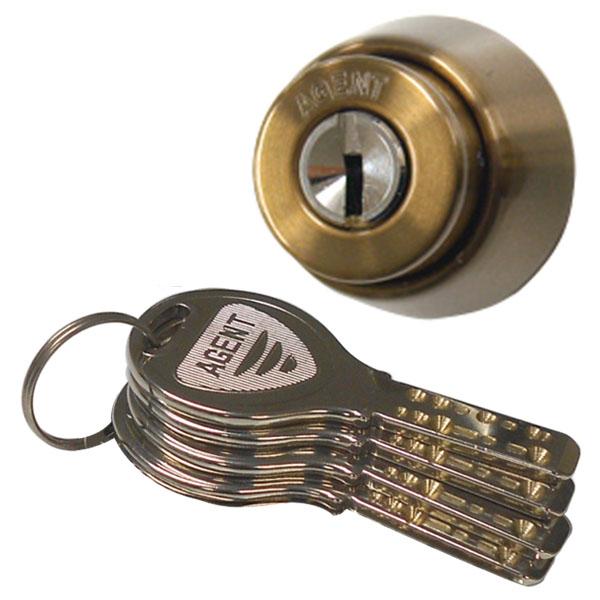 ディンプルキーMIWA取替シリンダー ブロンズ 扉厚35〜38 鍵4本付 ※取寄品 大黒製作所 LS...