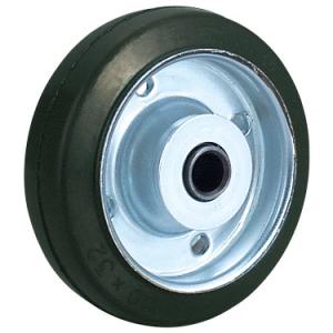 ゴム車輪 径100mm ゴム 穴径12mm ※取寄品 ユーエイキャスター W-100