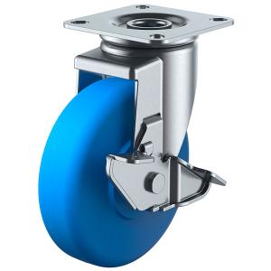 J2-S型 自在車ストッパー付 130mm MCナイロン ユーエイキャスター MCBJ2-130Sの商品画像