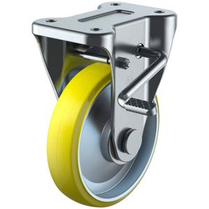 KB型 固定車ストッパー付 レバー式/右 100mm 帯電防止ウレタン ユーエイキャスター UWEKB-100Rの商品画像