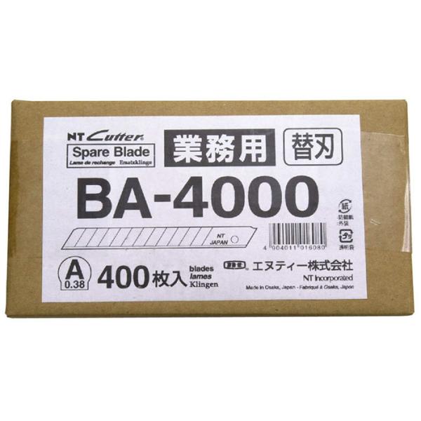 A型カッター替刃 BA刃 (業務用大入 刃厚0.38mm) BA x 400枚 取寄品 NTカッター...