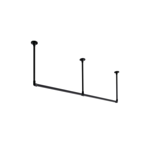 ハンギングバーブラック天井付Cタイプ W1780 H250 メーカー直送 代引不可 TOSO H-1