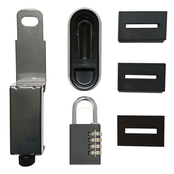 ドアロックプレート&amp;パドロック ダイヤル錠 取寄品 SOL HARD 3160-40