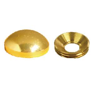 太鼓鋲風ネジキャップ&amp;ワッシャー 真鍮メッキ 丸 各4個入 ※取寄品 ダンドリビス C-TCMMXX...