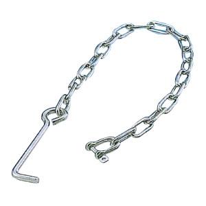 グレーチング金具・アンカー付チェーン(グレーチング盗難防止用鎖)20個価格 水本機械 AC-5