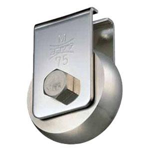 ベアリング入 ステンレスキャスター戸車(100mm・山R型)(1個価格) ヨコヅナ CBS-1008