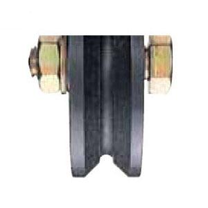 鉄重量戸車 車のみ(ボルト・ナット付)(120mm・V型)(1個価格) ヨコヅナ JHP-1205