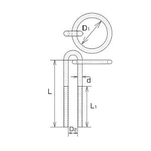 ステンレス係船環 MU型 1個価格 水本機械 MU-32