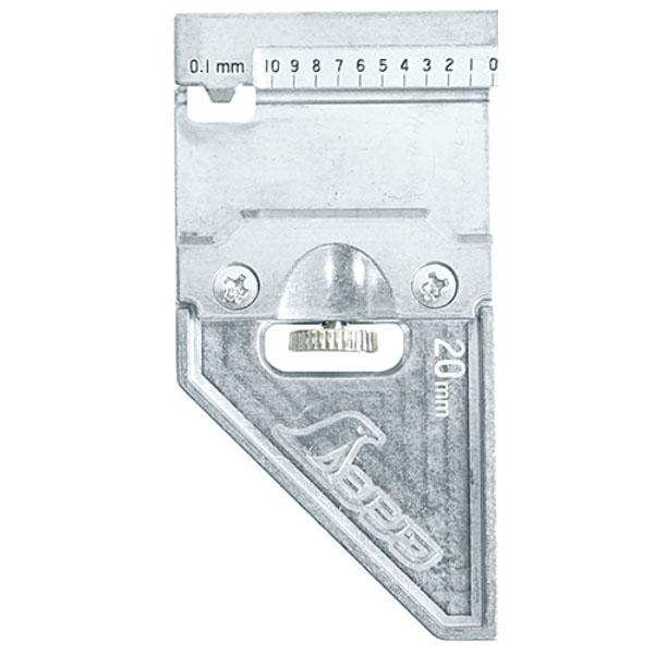 曲尺用ストッパー 金属製 厚手広巾用 取寄品 シンワ 12484