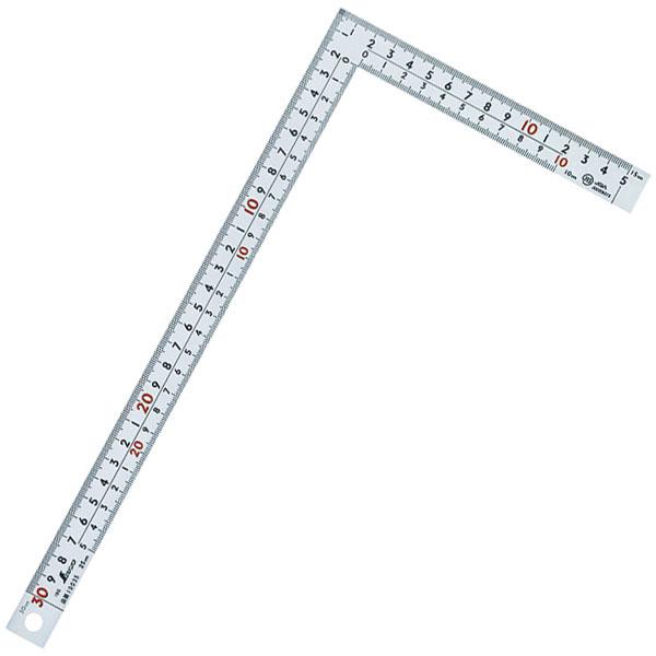 曲尺 広ピタ シルバー 30cm 表裏同目8段目盛 JIS 取寄品 シンワ 10035
