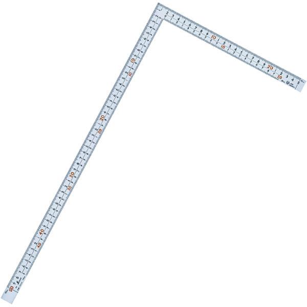 曲尺 広ピタ シルバー 50cm 表裏同目8段目盛 JIS 取寄品 シンワ 10036