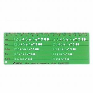 テンプレート 数字記号定規 TE-9 シンワ 66016