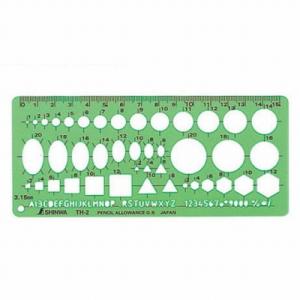 テンプレート 一般総合定規 TH-2(小) シンワ 66022