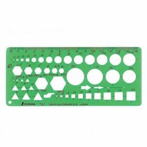 テンプレート TJ-1 ボルトナット定規 シンワ 66026