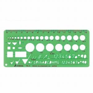 テンプレート 記号定規 TK-1 仕上記号定規 シンワ 66027