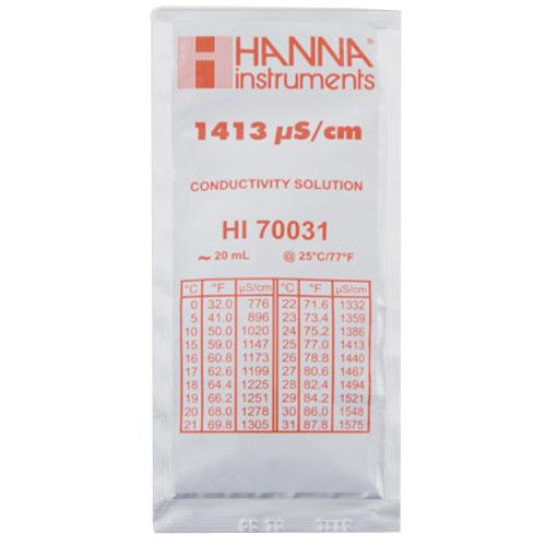 標準液 導電率校正用 1413ミクロンS/cm 6袋入 ※取寄品 シンワ 73035